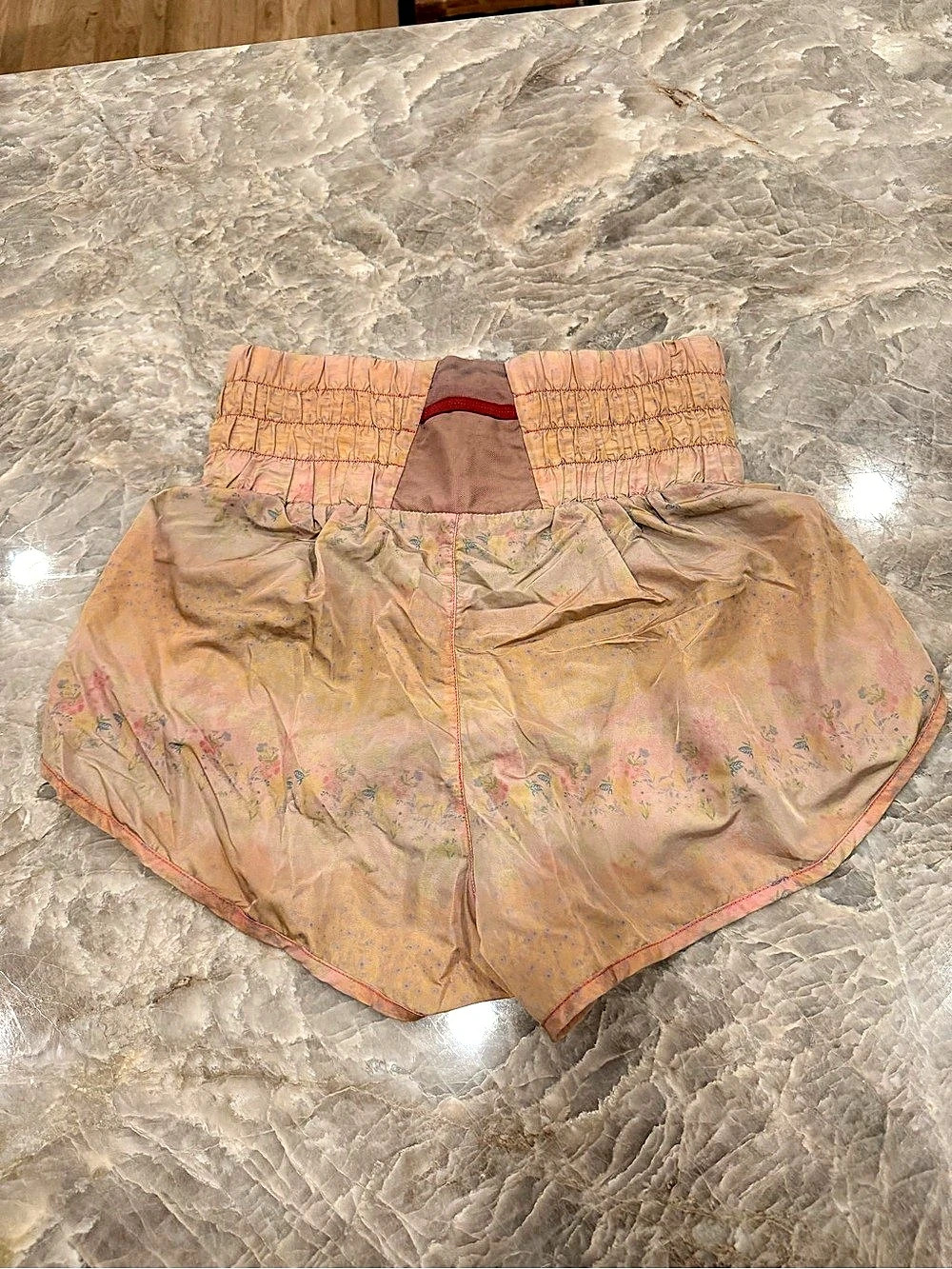 Natural Life Floral Smocked Waist Athletic Shorts M